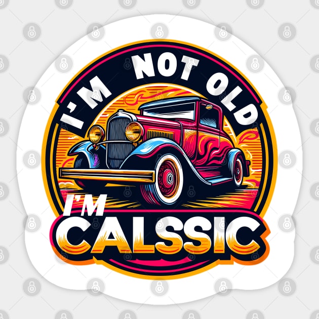 Classic Car Sticker by Vehicles-Art